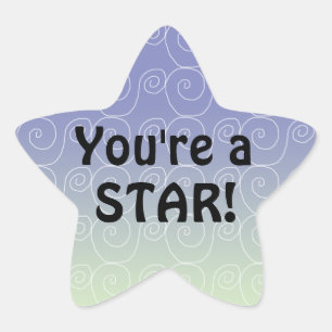 Du är en Star Reward Stickers Stjärnformat Klistermärke