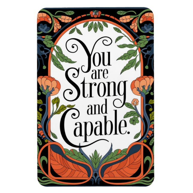 Du är en stark och kapabel inspirationskälla magnet (Vertikal)