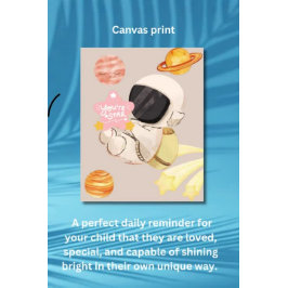 Du är en stjärna - Barnkammarsväggkonst Canvastryck