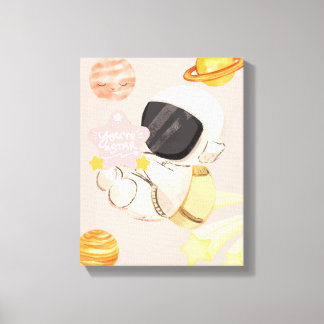 Du är en stjärna - Nursery wall art Canvastryck