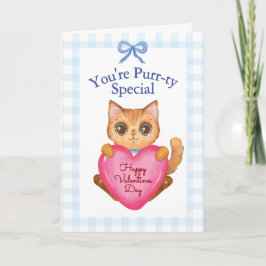 Du är en Super-Special Katt-Valentinesdag kattunge Kort