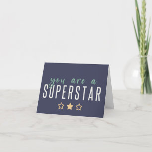 Du är en superstjärna Modern Navy Guld Star Hero Kort