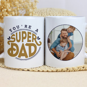 Du är en Toppen Pappa Fet Typografi Fars dag Kaffemugg