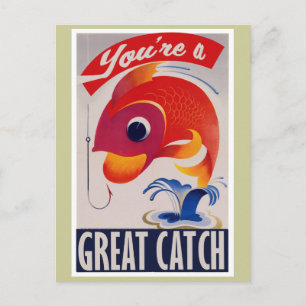 Du är en Underbar fångst för Valentines day Helg Vykort