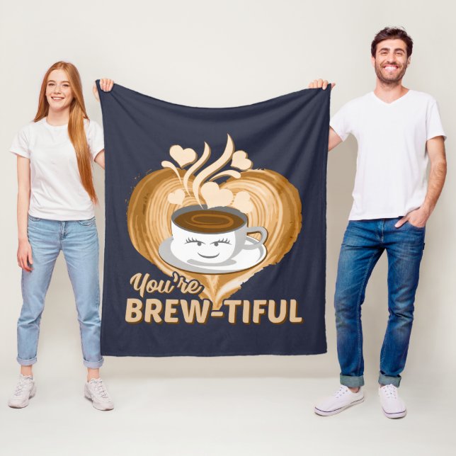 Du är en underbar, konstig kaffegag fleecefilt (På plats)
