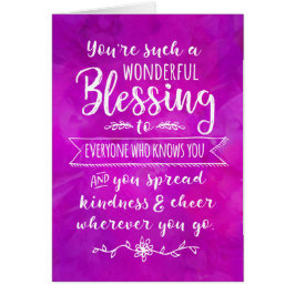 Du är en underbar välsignelse. hälsningskort