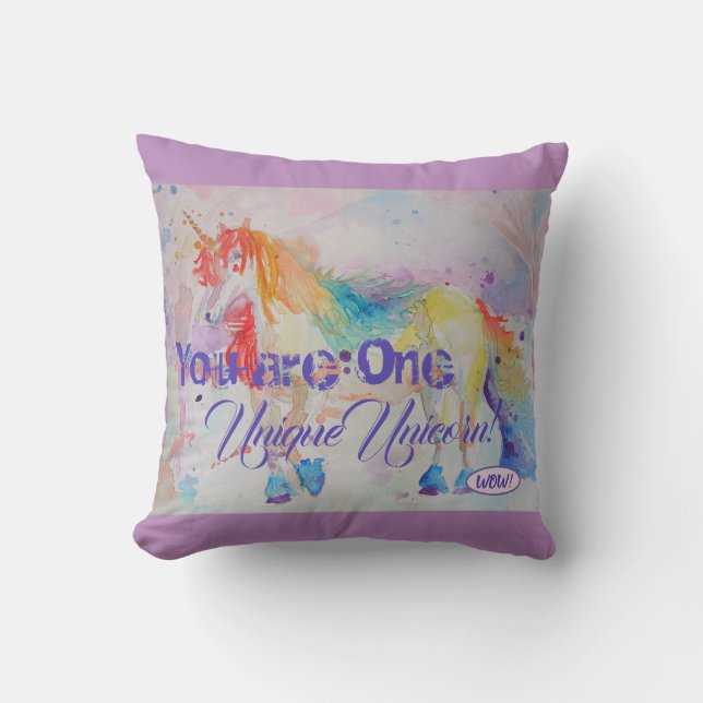 Du är en unik enhet! Rainbow Girls Cushion Kudde (Framsida)