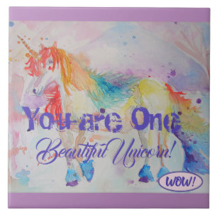 Du är en unik Unicorn! dam Girls! Kakelplatta