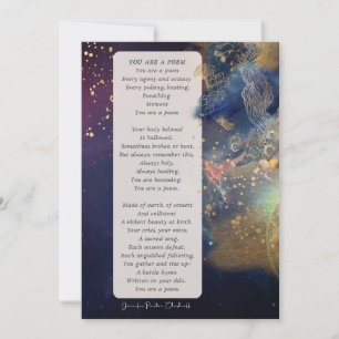 Du är en uppmuntran till Dikt Julkort