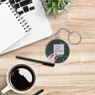 Du är en vacker nyckelkedja för text nyckelring