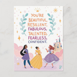 Du är en vacker och fruktlös motiv citat vykort