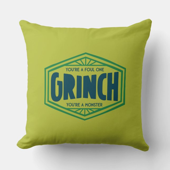 Du är en vidrig en Grinch Kudde (Framsida)