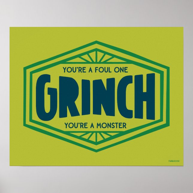 Du är en vidrig en Grinch Poster (Framsidan)