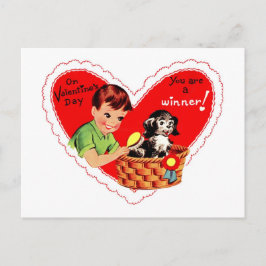 Du är en Winner Valentine Helg Vykort