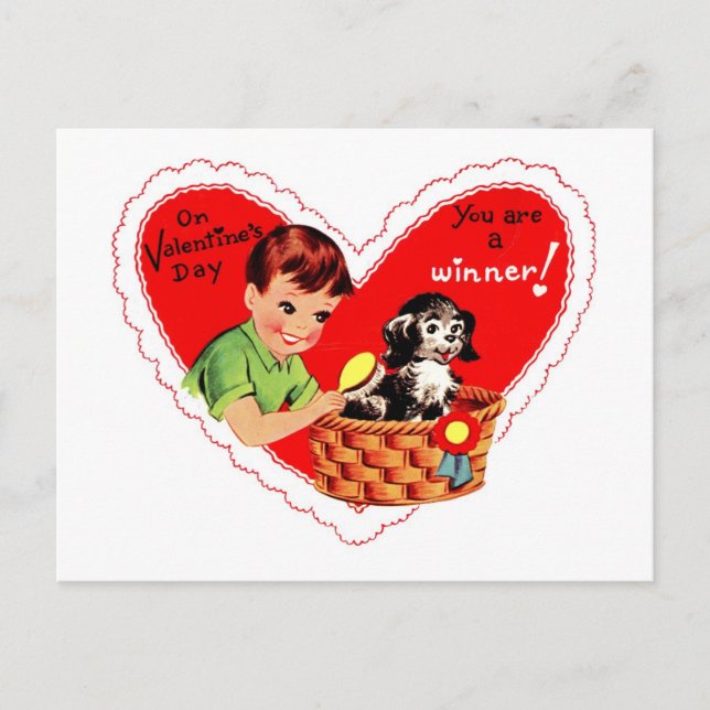 Du är en Winner Valentine Helg Vykort (Framsida)