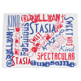 Du är enorm! Röd vit- och blåttpersonlig