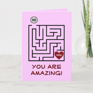 Du är ett A-Mazing-kort för Valentineser Helgkort