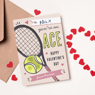 Du är ett Ace Tennis Classroom Valentines day-kort Inbjudningar