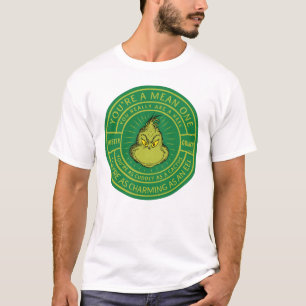Du är ett Elak, ett Mister Grinch Badge T Shirt
