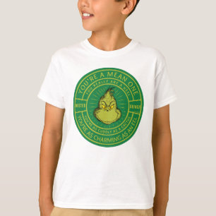 Du är ett Elak, ett Mister Grinch Badge T Shirt