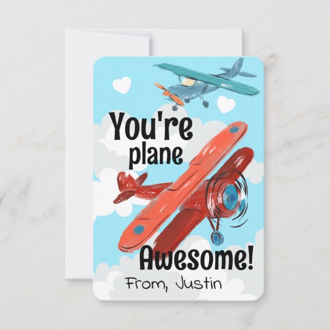 Du är ett fantastiskt flygplansvalentin inbjudningar (Framsida)