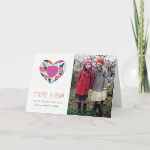 Du är ett Gem Valentine Day Card - Cobalt Helgkort