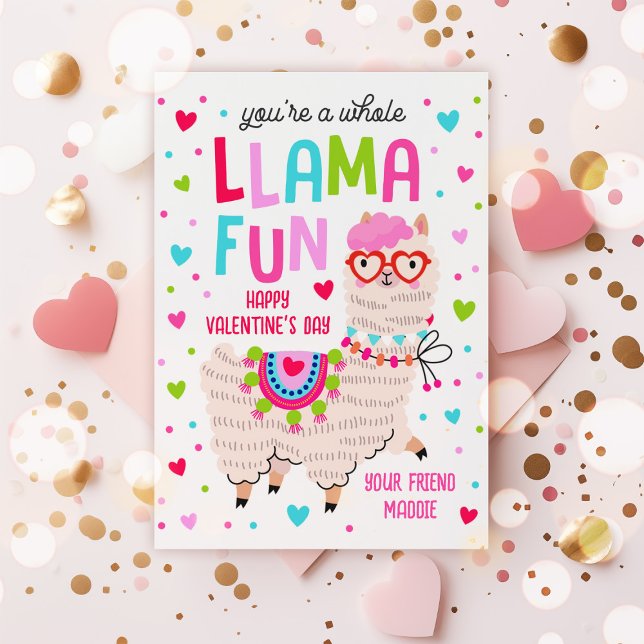 Du är ett helt Llama-Roligt Valentine Classroom-ko Inbjudningar (Skapare uppladdad)