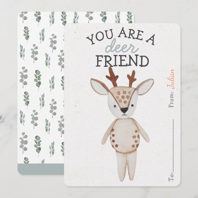 Du är ett klassrum i Hjort Friend Valentines day (Fram/baksida)