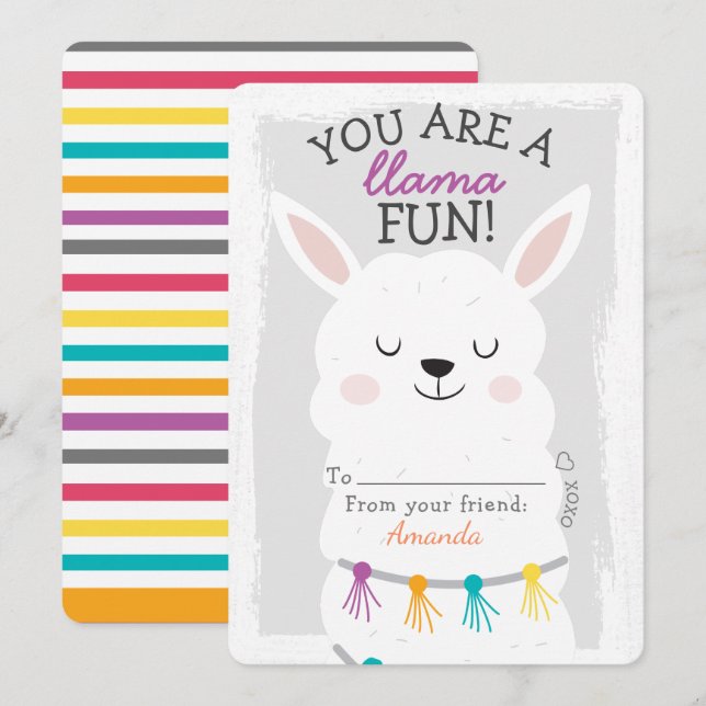 Du är ett klassrum i Llama Roligt Valentines day (Fram/baksida)