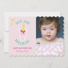 Du är ett Magic Unicorn Photo Valentine Card Julkort