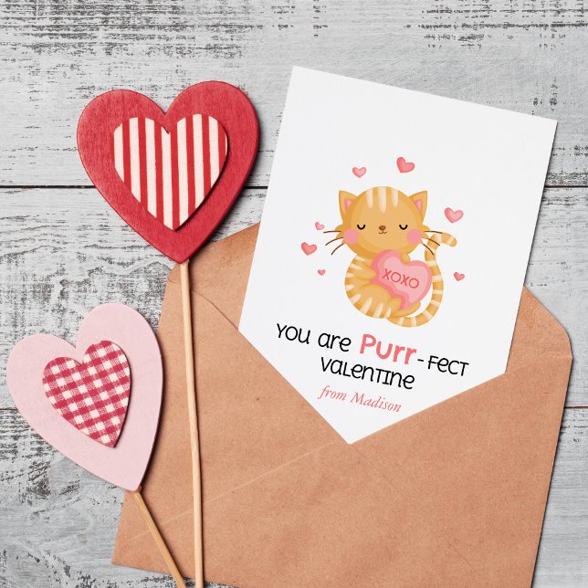 Du är ett perfekt Valentine Kids Classroom Anteckningskort (Skapare uppladdad)