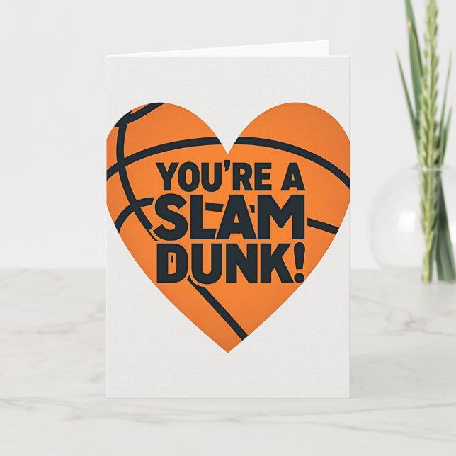 Du Är Ett Slam Dunk Basketkort Kort (Framsida)