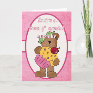 Du är ett Speciellt Beary Cupcoa Valentine Card Helgkort