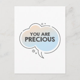 Du är ett värdefullt textmeddelande om motivation vykort