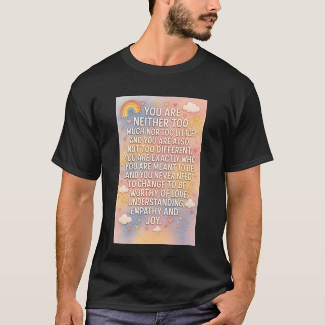 Du är exakt den du är menad att vara Långärmad T Shirt (Framsida)