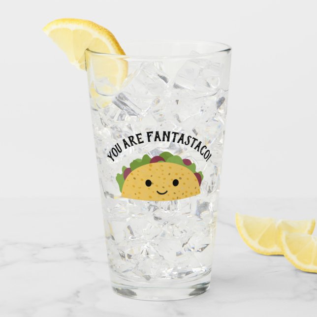 Du är Fantastaco Cute Kawaii Taco Glaskopp (Framsida Ice)
