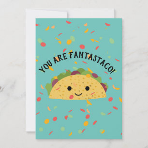 Du är Fantastaco Cute Kawaii Taco Tack Kort