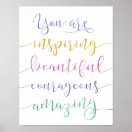Du är Fantastisk Art-utskrift Poster