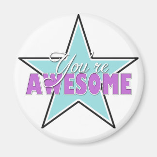 Du är FANTASTISK - Blue & Lila Star Magnets Magnet
