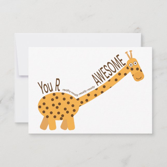 Du är Fantastisk, Cute Giraffe Illustration (Framsida)