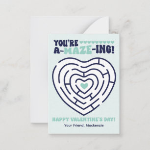 Du är fantastisk labyrint klassrum Valentine Anteckningskort