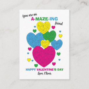 Du är fantastisk Maze Classroom Valentine Notkort Anteckningskort