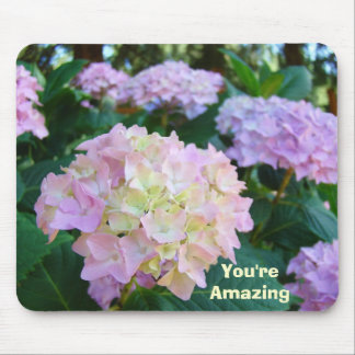 Du är fantastisk! musmattor gåvor Rosa Hydrangeas