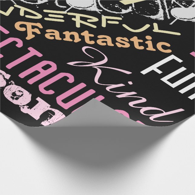 Du är fantastisk! Namn Ord Roligt Presentpapper (Hörn)