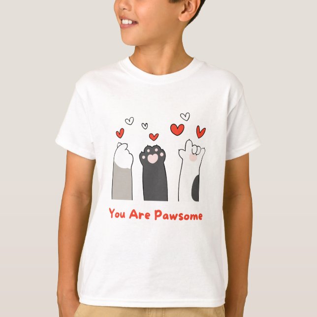 Du är fantastisk | Pawsome T Shirt (Framsida)