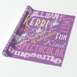 Du är Fantastisk Personlig Gift Wrap Rosa, Lila Presentpapper