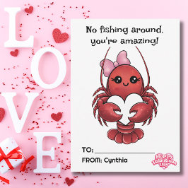 Du är Fantastisk, Red Lobster, Kids Valentindag Julkort