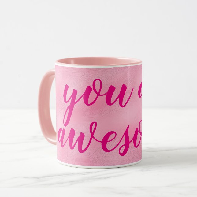 Du är fantastisk ROSA Design Mugg (Framsida vänster)