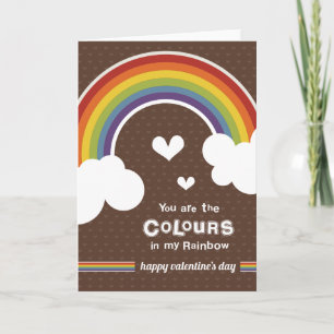Du är Färg på min Rainbow Valentindag Helgkort