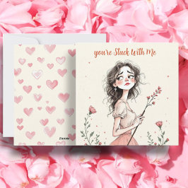 Du är fast med mig julkort